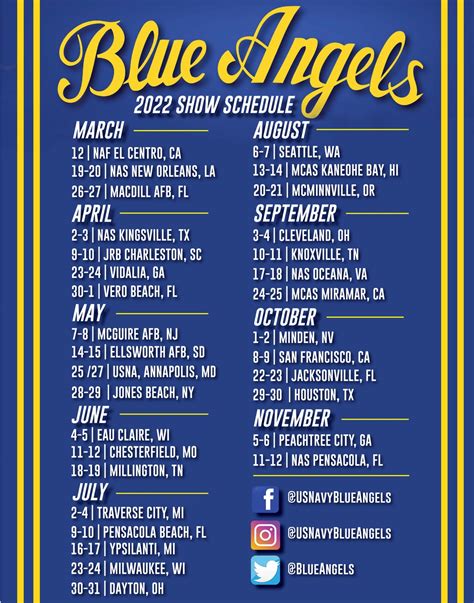 Blue Angel Schedule 2024