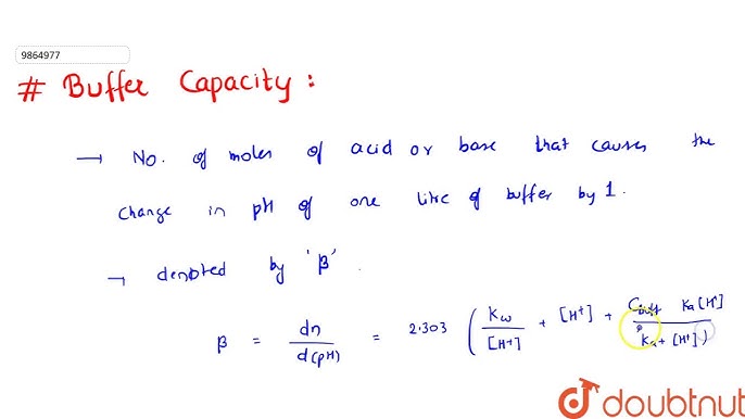 Calculate Buffering Capacity