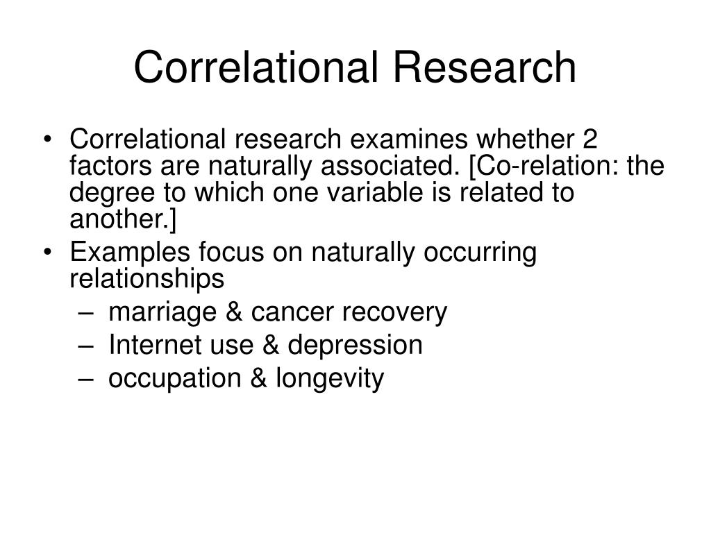 Correlational Study Basics